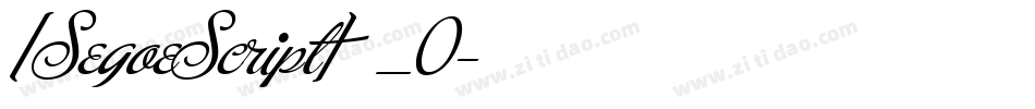 [SegoeScript] 粗_0字体转换